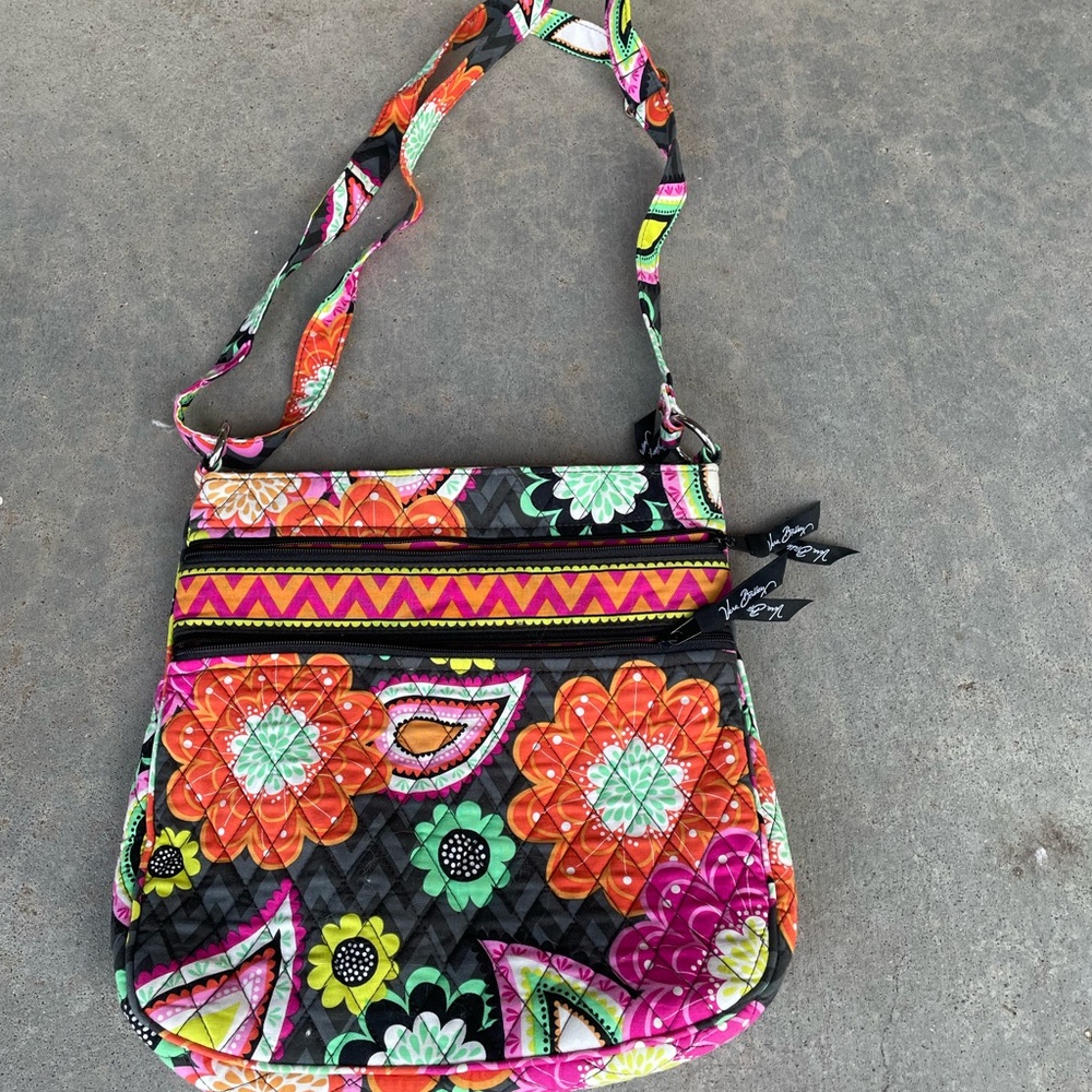 Vera Bradley floral quilted crossbody bag